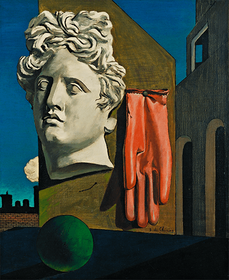 Georgio de Chirico, Le chant d’amour (The Song of Love), 1914, The Museum of Modern Art, New York, Image: © The Museum of Modern Art, New York/Scala, Florence, Artwork: © DACS 2022